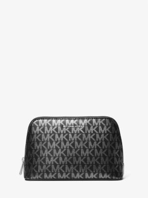 Jet Set Small Metallic Signature Logo Travel Kit in BLACK | Michael Kors