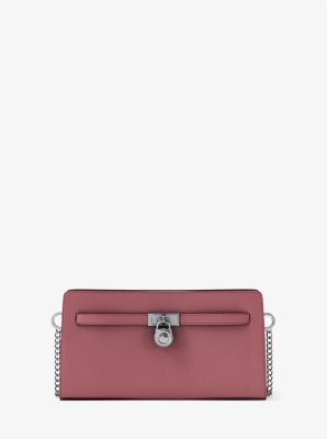 MK Wandelbare Umhängetasche Hamilton Moderne Extra-Small Aus Leder - Rosa