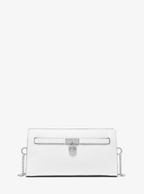 MK Wandelbare Umhängetasche Hamilton Moderne Extra-Small Aus Leder - Weiss