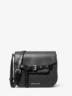 Saddle bag a tracolla Emilia piccola con logo image number 0