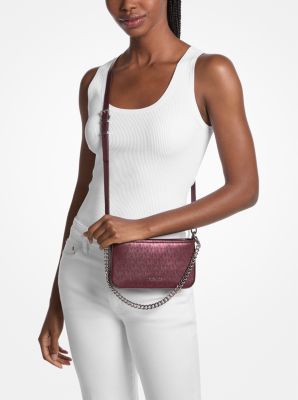 Pochette convertibile Bryant piccola con stampa logo metallizzata