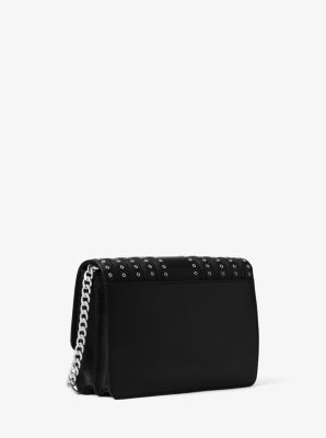 Brooklyn Large Grommet Suede and Leather Crossbody image number 2