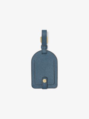 Jet Set Travel Saffiano Leather Luggage Tag in DK CHAMBRAY | Michael Kors