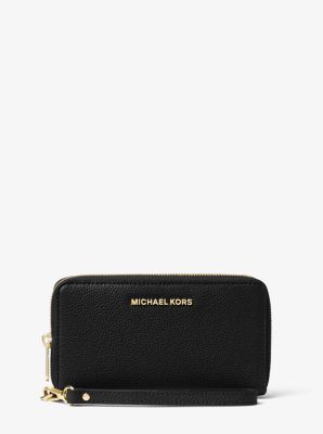 Michael michael kors large leather smartphone shop wristlet