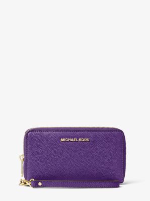 Large Leather Smartphone Wristlet | Michael Kors