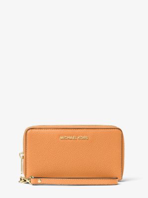 mercer large leather smartphone wristlet