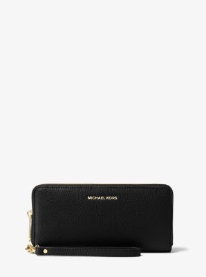Bolso de pulsera Jet Set Travel continental de piel in NEGRO | Michael Kors