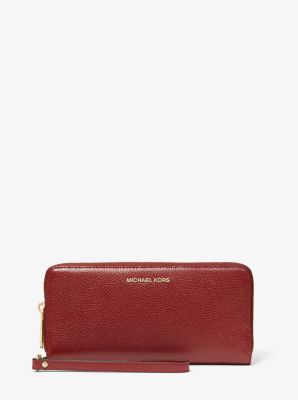 Michael kors lexington large pebbled leather hot sale continental wristlet