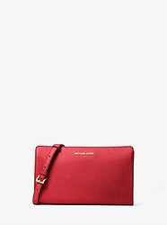 Jet Set Large Saffiano Leather Convertible Crossbody Bag - BRIGHT RED - 32F6GTVC3L
