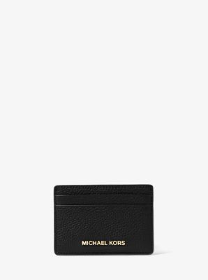 Michael Kors Womens Black Empire Zip Card Case