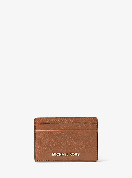 Michaelkors Pebbled Leather Card Case,LUGGAGE