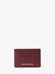 Pebbled Leather Card Case - OXBLOOD - 32F7GF6D0L