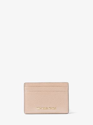 michael kors pebbled leather card case