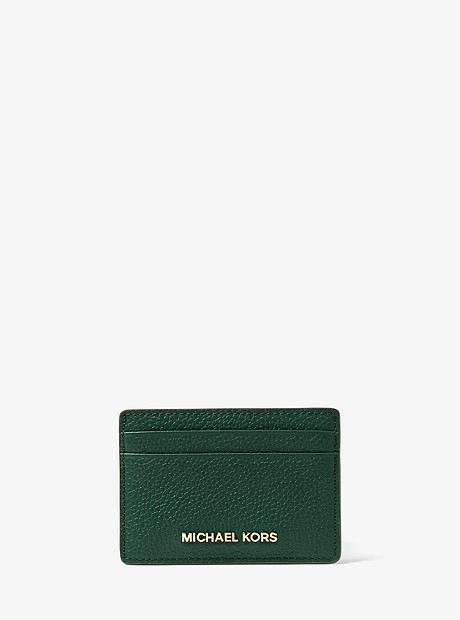 Pebbled Leather Card Case - RACING GREEN - 32F7GF6D0L