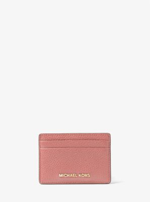 Pebbled Leather Card Case Michael Kors Canada