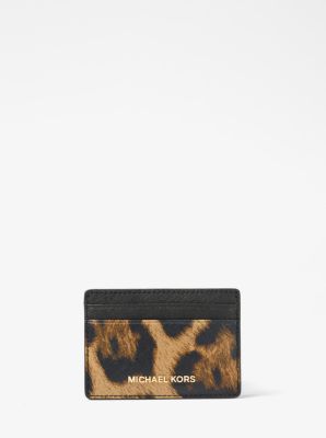 Michael kors clearance leopard wallet