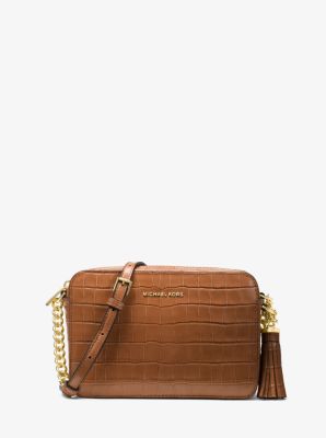 Ginny Medium Crocodile-Embossed Leather Crossbody Bag image number 0