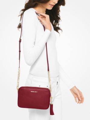 Ginny medium clear and leather crossbody bag sale