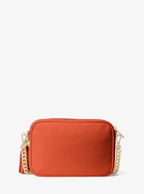 Jet Set Medium Pebbled Leather Crossbody Bag in ORANGE SPICE | Michael Kors