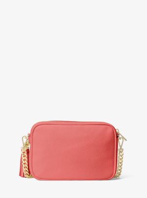 Jet Set Medium Pebbled Leather Crossbody Bag in PINK GRAPEFRUIT | Michael Kors