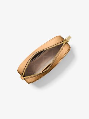 Jet Set Medium Pebbled Leather Crossbody Bag in PALE PEANUT | Michael Kors