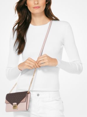 Michael kors sloan logo shop and leather chain wallet