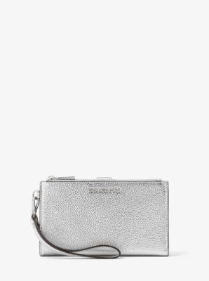 Adele Metallic Pebbled Leather Smartphone Wristlet