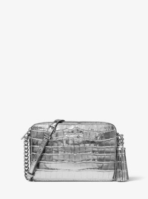 Michael kors ginny hot sale metallic leather crossbody