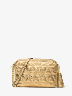 Ginny Metallic Quilted Leather Crossbody Bag Michael Kors Canada