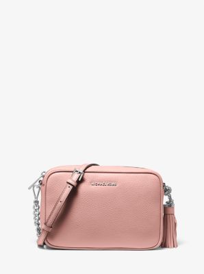 Michael Kors Mirella Large Logo Canvas Tote Crossbody Bag Neutral Blush  Pink