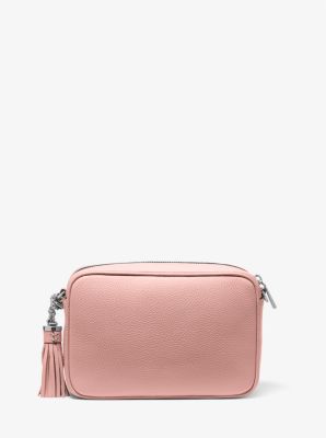 Michael Kors Mirella Large Logo Canvas Tote Crossbody Bag Neutral Blush  Pink 