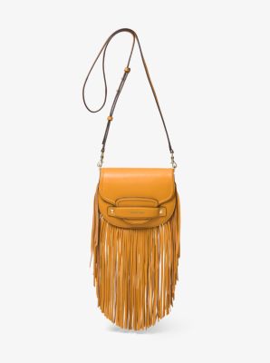 Cary Small Fringed Leather Saddle Bag Michael Kors Canada