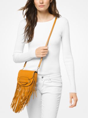 Cary Small Fringed Leather Saddle Bag Michael Kors Canada