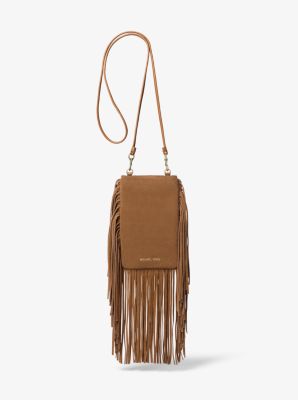 Cary Fringed Suede Smartphone Crossbody 