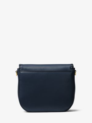 Michael kors whipstitched hot sale leather saddle bag