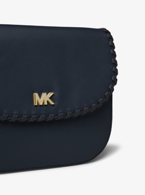 Michael kors whipstitched shop leather saddle bag