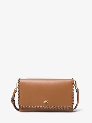 michael kors floral embellished pebbled leather convertible crossbody