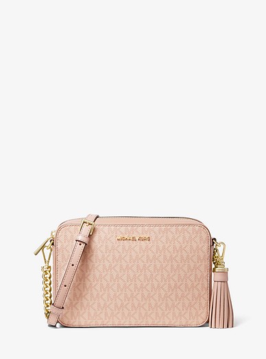 Buy Michael Kors Ginny Medium Logo Crossbody Bag, Pink Color Women