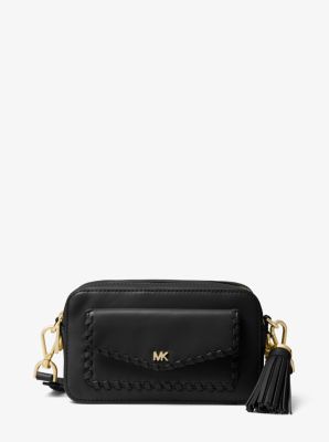 Small Whipstitched Leather Camera Bag