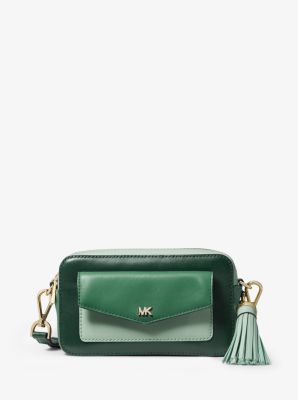 Small Tri-Color Leather Camera Bag