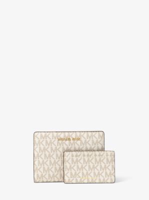 michael michael kors medium logo slim wallet