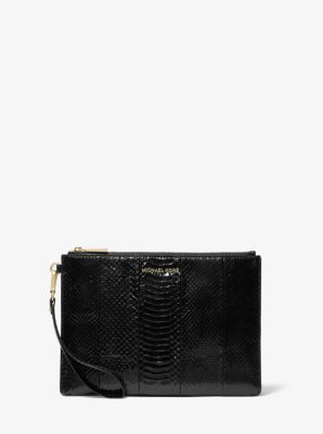 Michael kors on sale medium snakeskin pouch