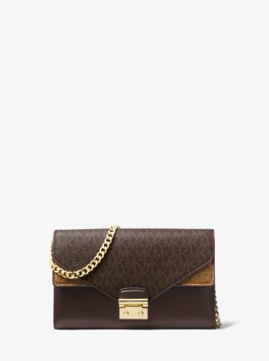 Sloan leather and logo chain wallet on sale