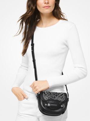 Cary Small Grommeted Leather Saddle Bag Michael Kors Canada