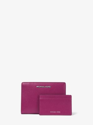 leather michael kors wallet