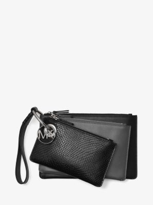 Two Tone Leather Pouch Trio Michael Kors