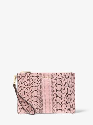 michael kors pink snakeskin bag