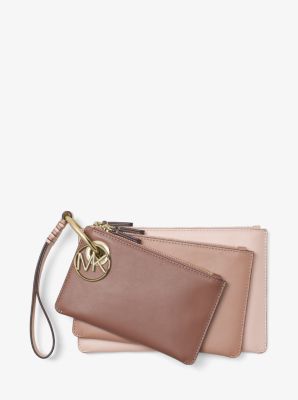 michael kors leather pouch trio