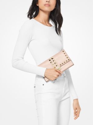Cece Large Studded Leather Convertible Crossbody Bag