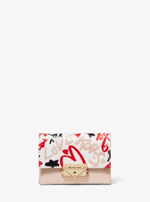 Cece Small Qixi Graffiti Leather Card Case